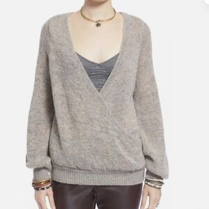Free People Heathered Gray Cardigan